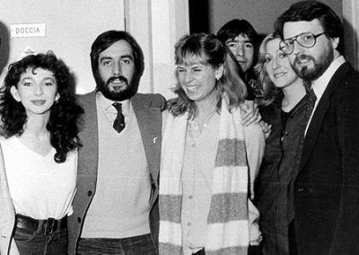 Danilo con Kate Bush e staff Emi U.K.